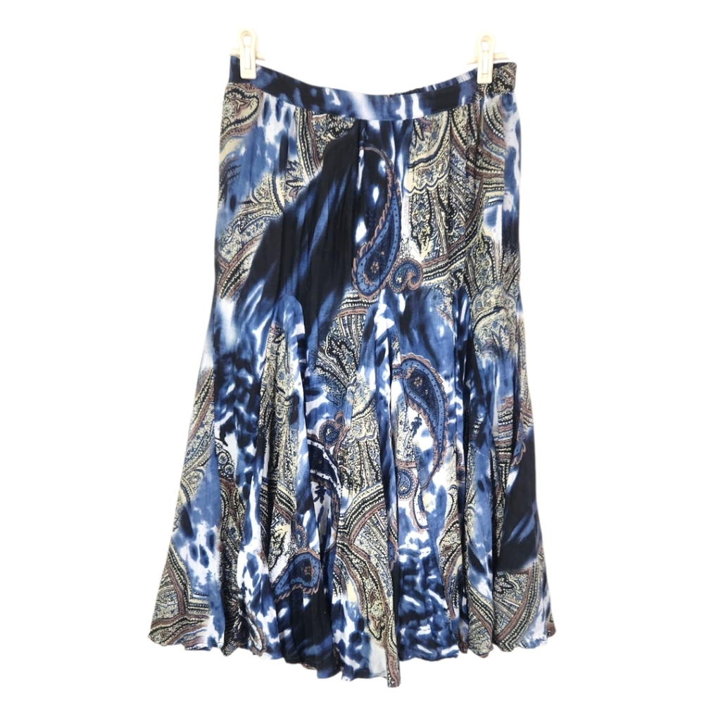 Y2K Vintage Dark Fairy Grungle Maxi Skirt Tie Dye Paisley Large Full Flowy